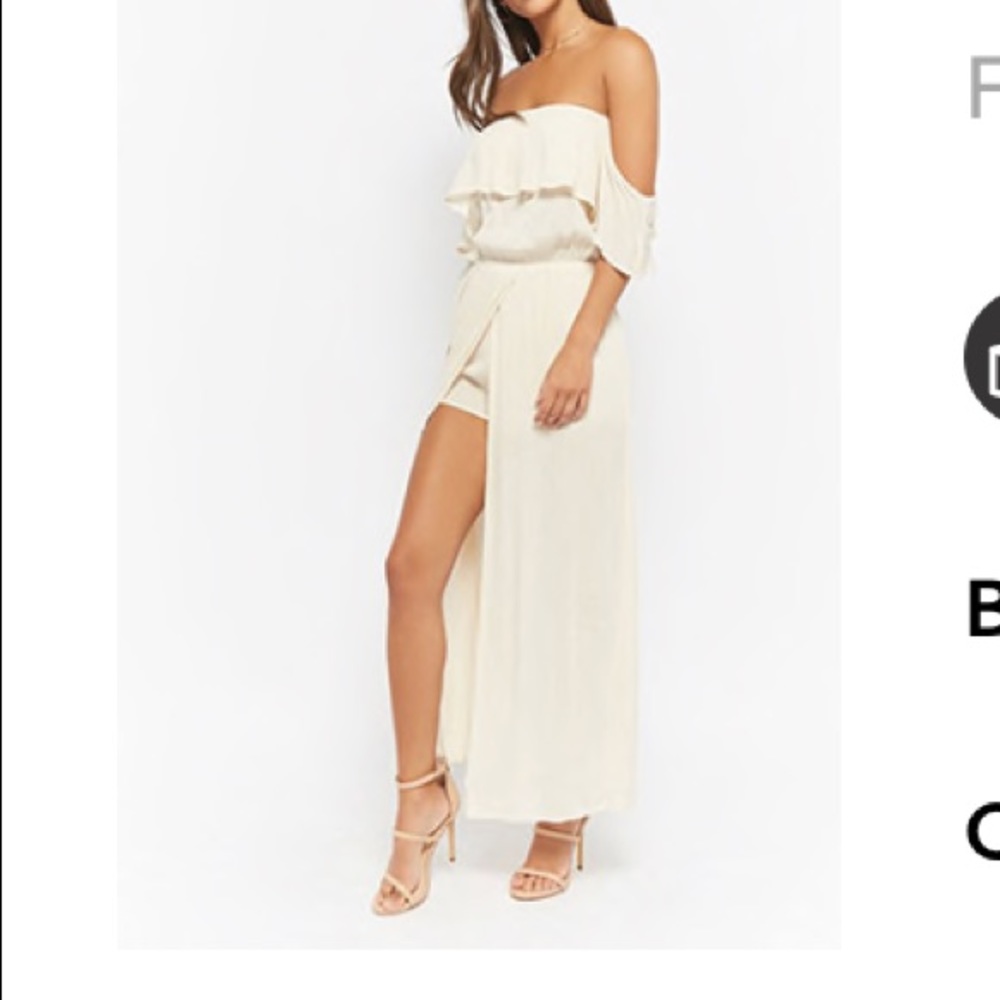 High low Beige Romper